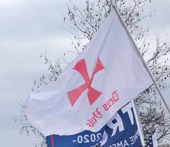Cross of Saint George Red Cross on White Backgroun Leggings